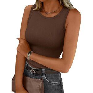 Trendy Queen Womens Tank Tops Summer Fashion 2025 Workout Ribbed Sleeveless